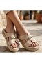 Jondi Beige Suede Slippers - 4