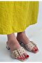 Ciey beige skin high heel slippers - 4