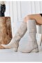 Pitay Beige Suede Heeled Boots - 3