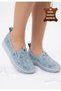 Rinna Blue Leather Sports Shoes
