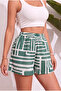 Women's Comfortable Fit High Waist Viscose Shorts - 2
