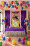 Manifest Birthday Decoration Set – 100X180 cm Banner, 40 Latex Balloons, Background Curtain, Tablecloth & Metallic Table Skirt Party Set