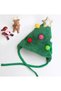 (ec211ec215 Size S)Pet Christmas Costumes, Reindeer-Themed, Hat, Drool Bib, and Apron; Fall/Winter Outfits for Cats and Dogs; Suitable for Small Dogs, Puppies, and Cats - 2