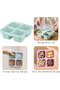 4-Piece Bento Lunch Box Set with Lids, 4-Compartment Reusable Food Storage Containers, Multi, 16.5x15.5x5.5 cm - 8