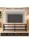 Premium Modern TV Stand for 32-75 Inch TVs, Rustic Wooden Entertainment Center with 3-Tier Open Storage, Heavy-Duty Metal Frame, Media Console Table, 160 × 40 × 50 cm - 2