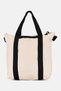 Women Brand Logo Tote Bag, Beige - 3