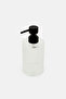 Glass Ribbed Soap Lotion Dispenser, Transparent - 2