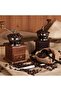Manual coffee grinder with cork stopper – adjustable grind – wooden base – ceramic teeth - 2
