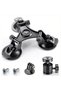 Suitable for Nikon Canon Sony DSLR/camcorder + GoPro Hero Sony Garmin Xiaomi Yi SJCAM car window mount - Triple suction cup for DSLR camera
