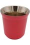 Stainless Steel Coffee Cup Espresso Mugs Double Thermally Insulated Capsule Fuchsia