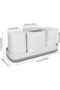 Toothbrush holder with cup, multi-functional electric toothbrush holder, electric toothbrush holder, bathroom countertop razor holder (white) - 3