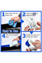 Painter's Tape Applicator Kit, Portable Masking Master Dispenser with Tape & Cutter for Door Frames & Surfaces (White) - 5