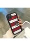 Realme C25/C25S Compatible Cute Bear Protective Case, Mix of Plaid and Lines, Impact Blocking