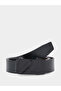 Men Black Metal Buckle Belt