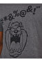 Tazmania Looney Tunes Print T-shirt and Cuffed Pyjama Set - 4