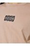 Brown Side Tie Detail and Graphic Print Knitted T-Shirt - 3