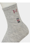 Pack of 5 - Printed Detail Ribbed Cuff Ankle Socks - 5