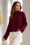 Knitwear Sweater R4515 Claret Red - 2