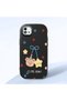 Realme C20 Compatible Case Camera Protector Black Silicone Couple Phone Case with Bear Pattern