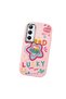 Realme C65 Compatible Case Camera Protector Pink Silicone Couple Phone Case Heart Pattern - 3