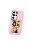 Samsung Galaxy S24 Ultra Compatible Case Camera Protector Pink Silicone Couple Phone Case with Character Pattern - 3