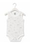 H&C Baby Sleeveless Snap-On Bodysuit 100% Cotton Jacquard Lamb Pattern