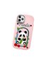 iPhone 11 Pro Compatible Case with Camera Protection Pink Silicone Couple Phone Case with Panda Pattern - 3