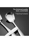 Spoons, Elegant Stirring and Serving Spoons Portable Stainless Steel Spoons with Unique Square Head for Cooking and Serving - 3