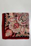 Women's Burgundy Authentic Shawl Patterned Stitched Writing Cotton Cheesecloth Scarf - 2