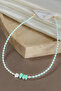 Faceted Cut Bead Necklace - Natural Stone Detailed