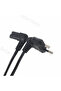 محول زاوية من نوع EU Schuko CEE7/16 إلى IEC320 C7 مع كابل تمديد زاوي لمصابيح فيليبس LED - 5