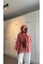 Flounced Sleeves Chiffon Scarf Lined Summer Blouse - 4