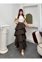 Women's Tencel Modal Fabric Layered Ruffled Maxi Skirt - 6