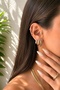 3-Piece U Earrings with Tiny Stones