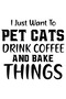 Cats Coffee and Bakery Love Printed Men's Oversize T-Shirt - 4