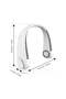 Bladeless Neck Fan: Cool White, 350g Lightweight, 360° Airflow - Low Noise, 1200 mAh Rechargeable Battery, Skin-Friendly Silicone Personal Fan for Outdoor Travel, Sports, Indoor Cooking, Home Use - 5