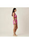 Botanical Print V-Neck Flowy Top & High-Waisted Shorts Set - 4