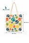 Eco-Friendly Cloth Bag |   Zippered |   35X40 cm |   Canvas Shoulder Bag |   Paw Print & Military Camouflage Patterned |   Multi-Purpose Tote Bag - 3