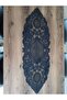 Saray Black Tulle Runner with Embroidery on Black Tulle 135 Cmx45 cm - 2