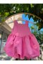 Girl's Pink Floral Balloon Puffy Birthday Evening Dress - 8