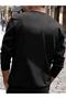 Men's Put Everything Printed Black Crew Neck Oversize Sweatshirt - 3
