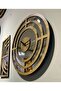 Aura Series Mirrored Plexiglass & Atlantic Pine Decorative Wall Clock and Panel Set 40 / 50 cm – Silent Movement - 2