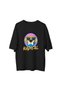 Women's Oversize Graphic Printed T-Shirt with Dog Motif Retro Art Style Relaxed Fit Casual Wear Modern - 2
