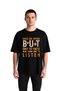 Men's Oversize Dog Love Printed T-Shirt with Special Message for Listeners, Relaxed Fit, Casual Modern