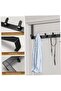 Sturdy door hook, 5 hooks, black - 5