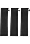 Three-piece trekking pole storage bag, black for camping.