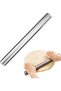 Stainless steel rolling pin, hollow for easy cleaning, suitable for pizza dough, silver.