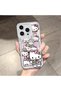 iPhone 14 Pro Compatible Camera Protected Anti-Shock Aesthetic Print Patterned Transparent Silicone Case - 2