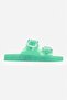 Jelly Pop Transparent Double Buckle Detail Women's Beach Slippers - 4