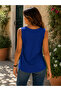 Elegance All Day Long - Women's Summer Viscose Blouse with Ring Detail and Straps - 6